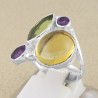 Citrine, Peridot, Amethyst 925 Sterling Silver Ring