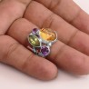 Citrine, Peridot, Amethyst 925 Sterling Silver Ring