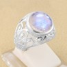 Sterling Silver June Birthstone Moonstone Ring