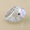 Sterling Silver June Birthstone Moonstone Ring