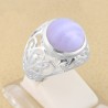 Blue Lace Agate Solid Sterling Silver Ring For Women