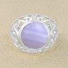 Blue Lace Agate Solid Sterling Silver Ring For Women