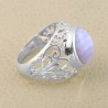 Blue Lace Agate Solid Sterling Silver Ring For Women