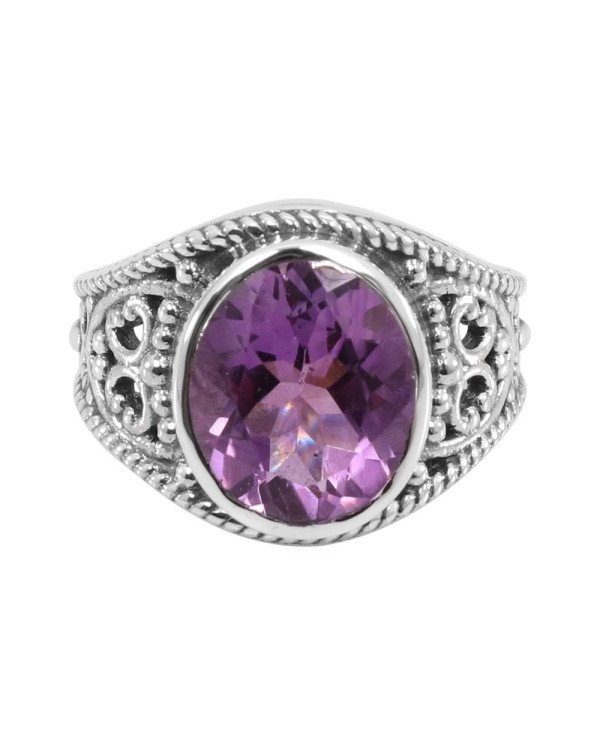 Amethyst Ring 925 Sterling Silver Ring February Birthstone Ring