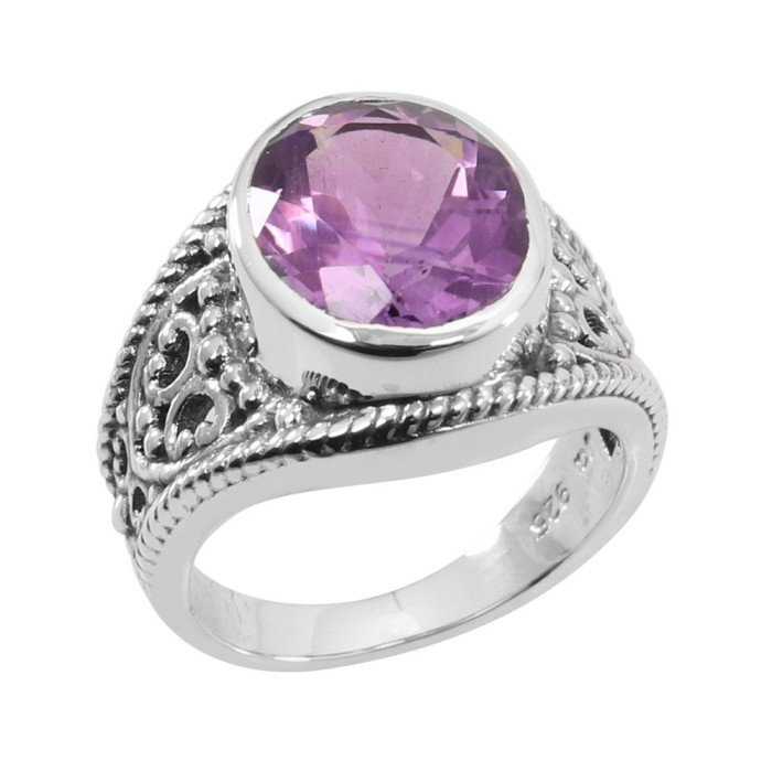 Amethyst Ring 925 Sterling Silver Ring February Birthstone Ring