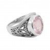 Rose Quartz Ring 925 Sterling Silver Ring Unisex Ring