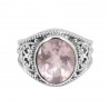 Rose Quartz Gemstone Ring 925 Sterling Silver Ring
