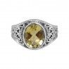 Lemon Quartz Gemstone Ring 925 Sterling Silver Ring