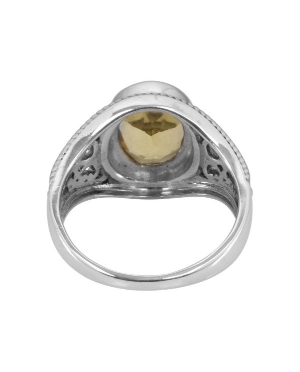 Lemon Quartz Gemstone Ring 925 Sterling Silver Ring