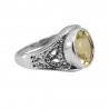 Lemon Quartz Gemstone Ring 925 Sterling Silver Ring