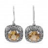 Citrine Earring 925 Sterling Silver Dangle Statement Earring
