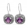 Purple Amethyst Earring 925 Sterling Silver Earring