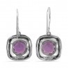 Purple Amethyst Earring 925 Sterling Silver Earring