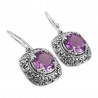 Purple Amethyst Earring 925 Sterling Silver Earring