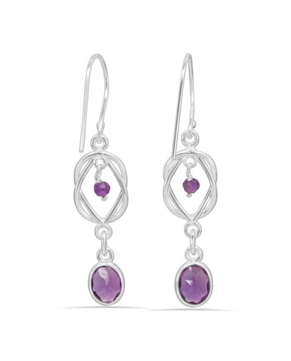 Amethyst Earring 925 Sterling Silver Handmade Dangle Earring