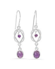 Amethyst Earring 925 Sterling Silver Handmade Dangle Earring