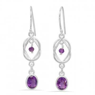 Amethyst Earring 925 Sterling Silver Earring 5x7 mm Amethyst Earrings Amethyst Earring 925 Sterling Silver Earring 5x7 mm Amethyst Earrings