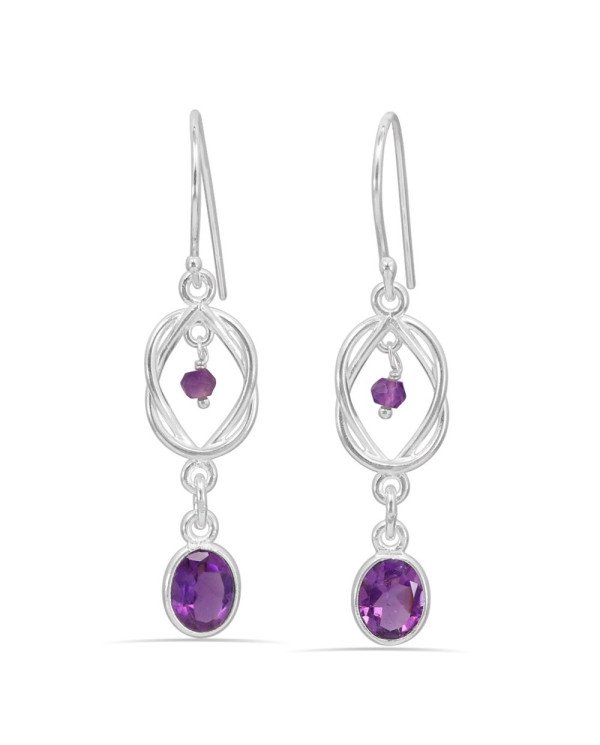 Amethyst Earring 925 Sterling Silver Handmade Dangle Earring