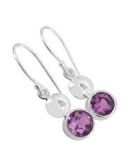 Amethyst 925 Sterling Silver Handmade Dangle Earring