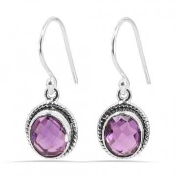 Amethyst Earring 925 Sterling Silver Earring 10x12 mm Amethyst Earrings Amethyst Earring 925 Sterling Silver Earring 10x12 mm Amethyst Earrings
