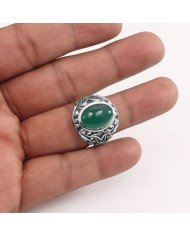 Green Onyx Ring Solid 925 Sterling Silver Ring