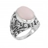 Peruvian Pink Opal Ring 925 Sterling Silver Ring