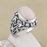 Peruvian Pink Opal Ring 925 Sterling Silver Ring