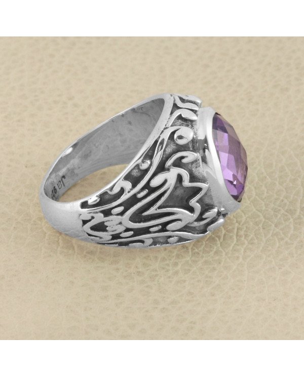 Amethyst Ring 925 Sterling Silver Gemstone Ring
