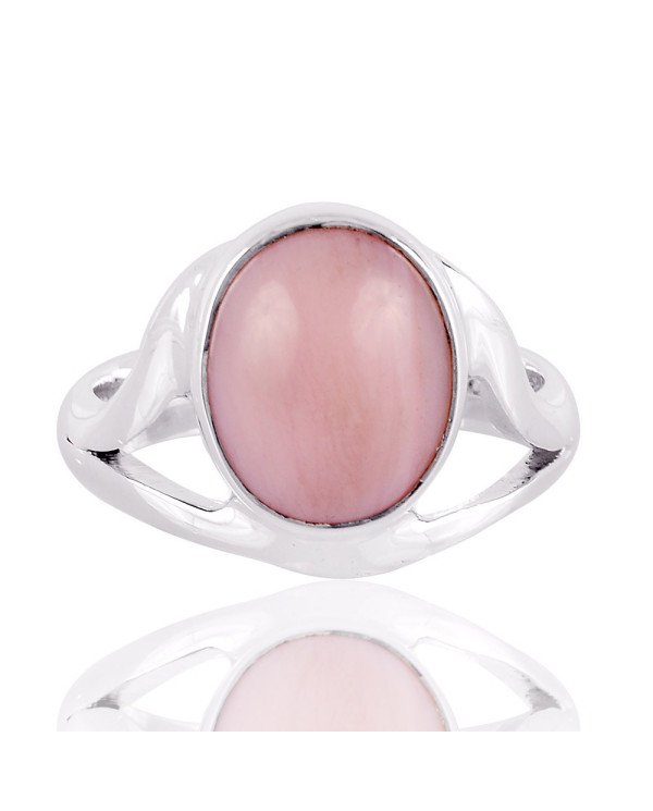 Peruvian Pink Opal Ring 925 Sterling Silver Pink Opal Handmade Ring