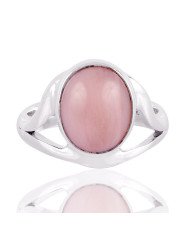 Peruvian Pink Opal Ring 925 Sterling Silver Pink Opal Handmade Ring