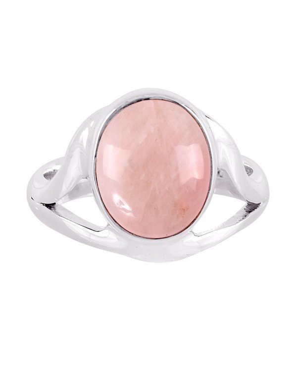 Rose Quartz Ring 925 Sterling Silver Pink Rose Quartz Ring