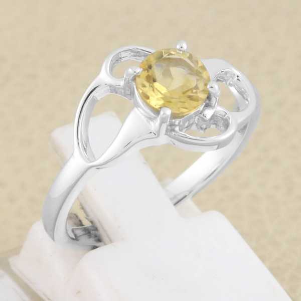 Citrine Ring 925 Sterling Silver Gemstone Ring