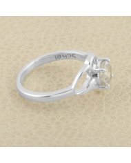 Crystal Quartz Ring 925 Sterling Silver Gemstone Ring