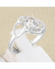 Crystal Quartz Ring 925 Sterling Silver Gemstone Ring