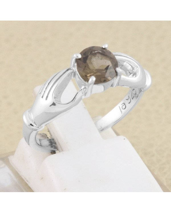 Smoky Quartz Ring 925 Sterling Silver Smoky Quartz Ring