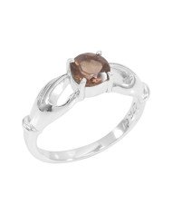 Smoky Quartz Ring 925 Sterling Silver Smoky Quartz Ring