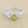 Sterling Silver Citrine Gemstone Handmade Ring