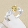 Sterling Silver Citrine Gemstone Handmade Ring