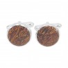 Mariam Jasper Cuff links 925 Sterling Silver Cufflinks for Men