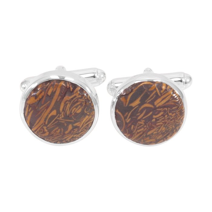 Mariam Jasper Cuff links 925 Sterling Silver Cufflinks for Men