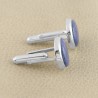 Dumortirite Cufflinks 925 Sterling Silver Cufflinks for Men