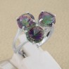 Mystic Topaz Ring 925 Sterling Silver Ring Mystic Quartz Ring