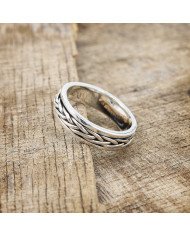 925 Sterling Silver Rope Design Spinner Ring Fashionable Meditation Ring for Men and Women