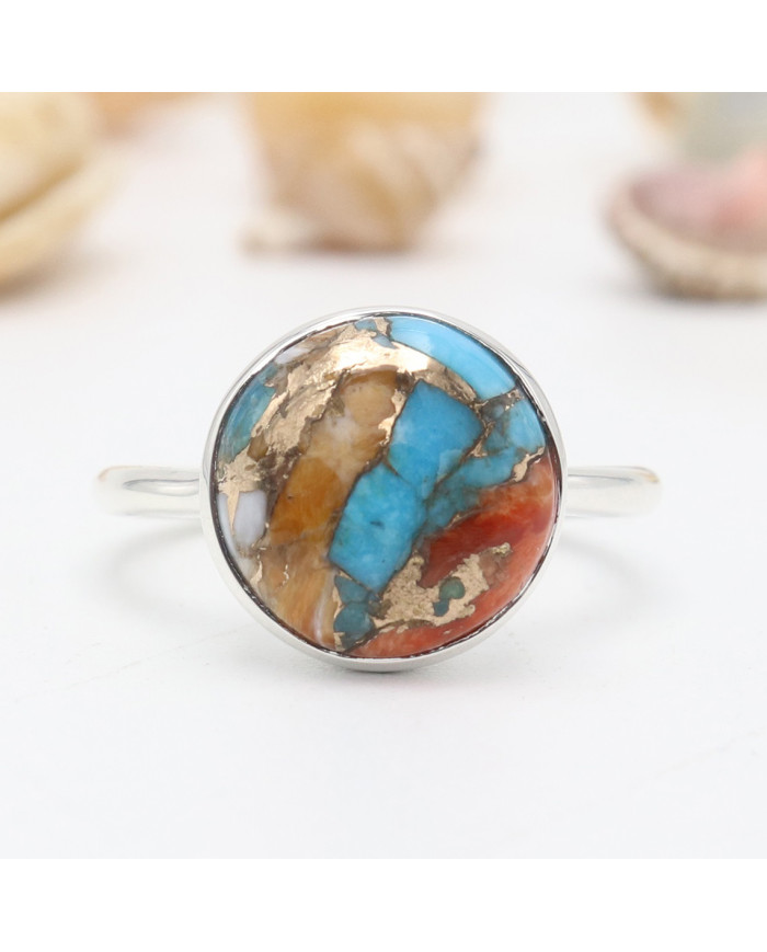 Turquoise Ring Solid 925 Sterling Silver Handmade Statement Ring For Her