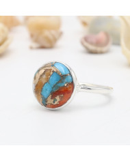 Turquoise Ring Solid 925 Sterling Silver Handmade Statement Ring For Her