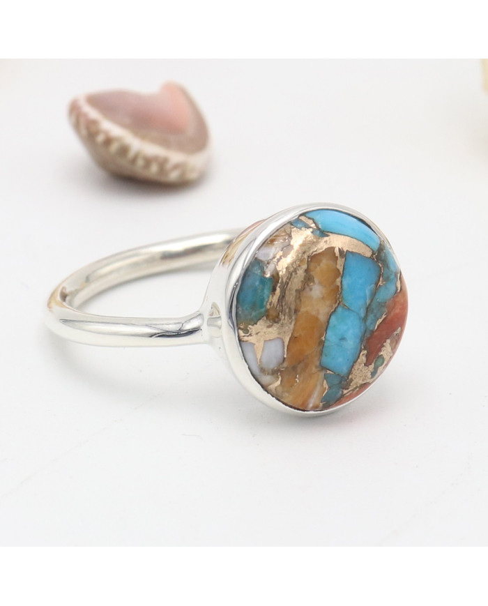 Turquoise Ring Solid 925 Sterling Silver Handmade Statement Ring For Her