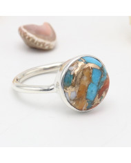 Turquoise Ring Solid 925 Sterling Silver Handmade Statement Ring For Her