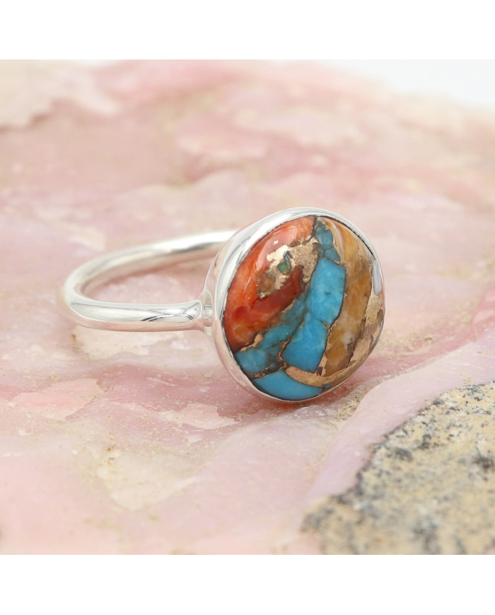 Turquoise Ring Solid 925 Sterling Silver Handmade Statement Ring For Her