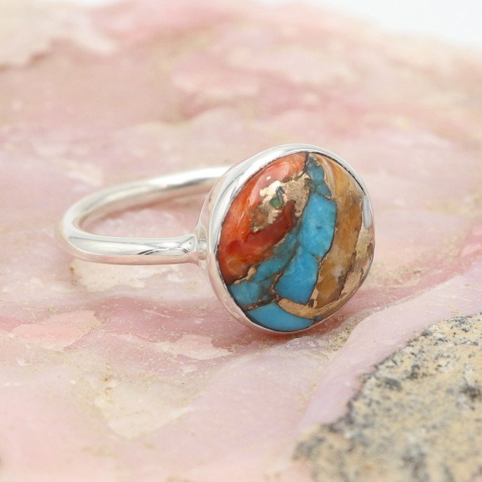 Turquoise Ring Solid 925 Sterling Silver Handmade Statement Ring For Her