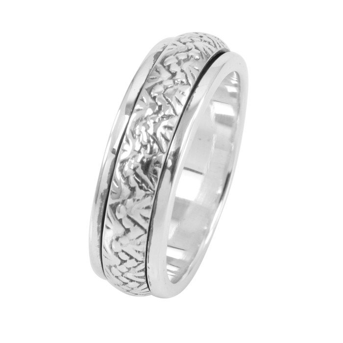 Thumb Rings 925 Sterling Silver Spinner Ring for Him and Her